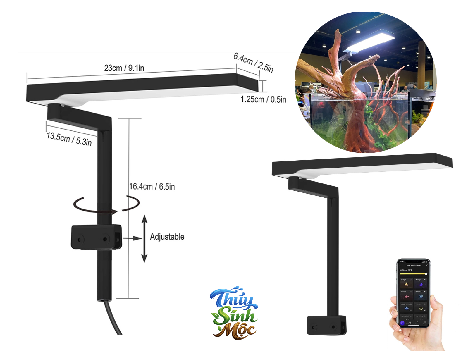 Đèn LED Bể Cá Nano full quang phổ 15w - Ảnh 2