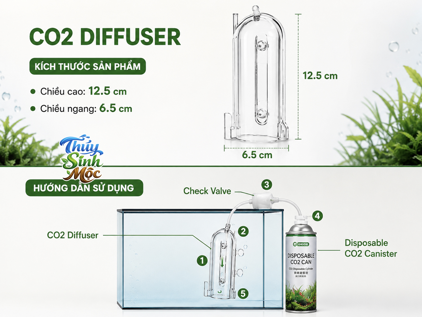 Bộ Kit CO2 ISTA (Ista CO2 Supply Set 0.5 L) - Ảnh 2