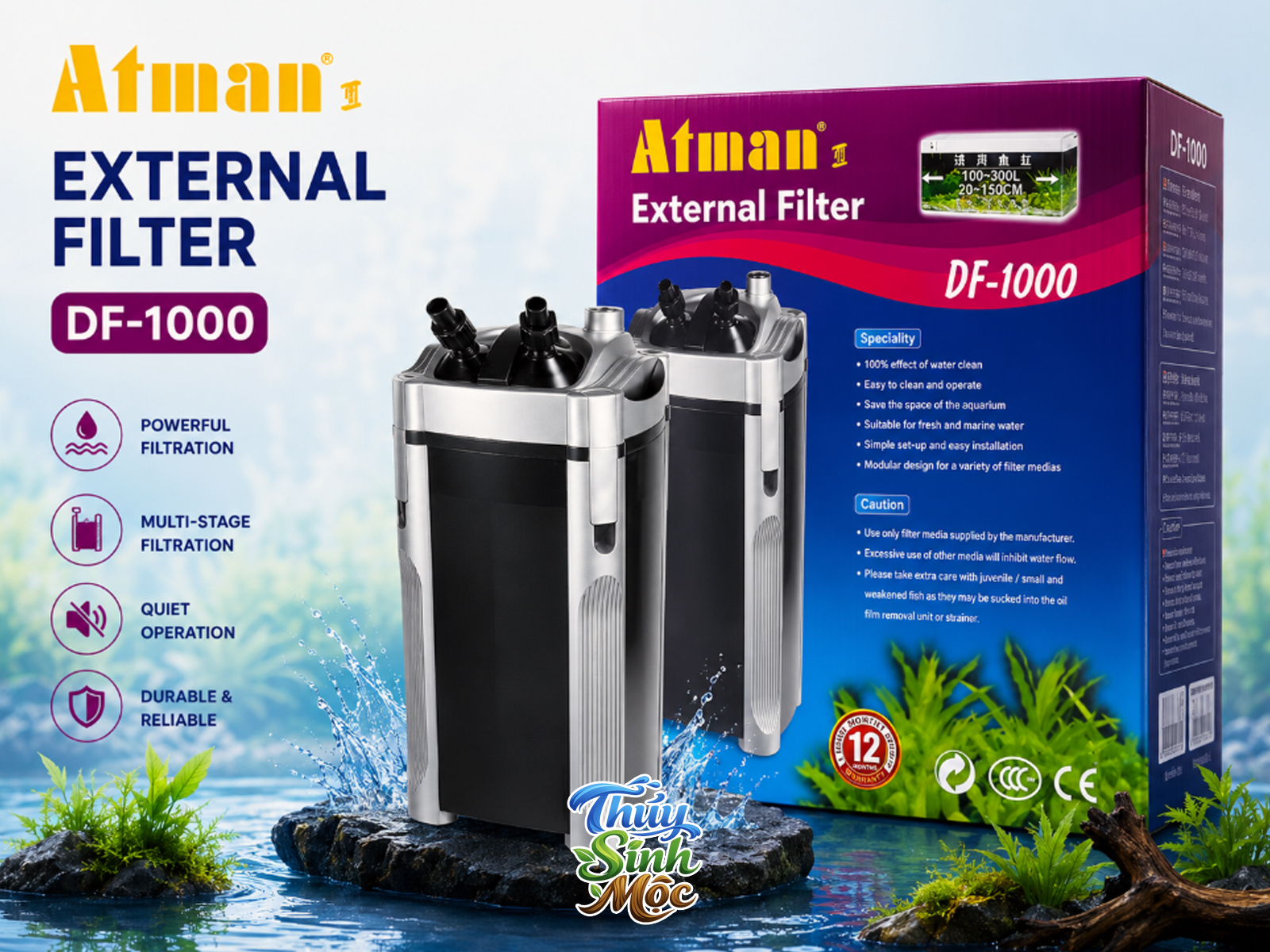 Lọc thùng Atman DF-1000