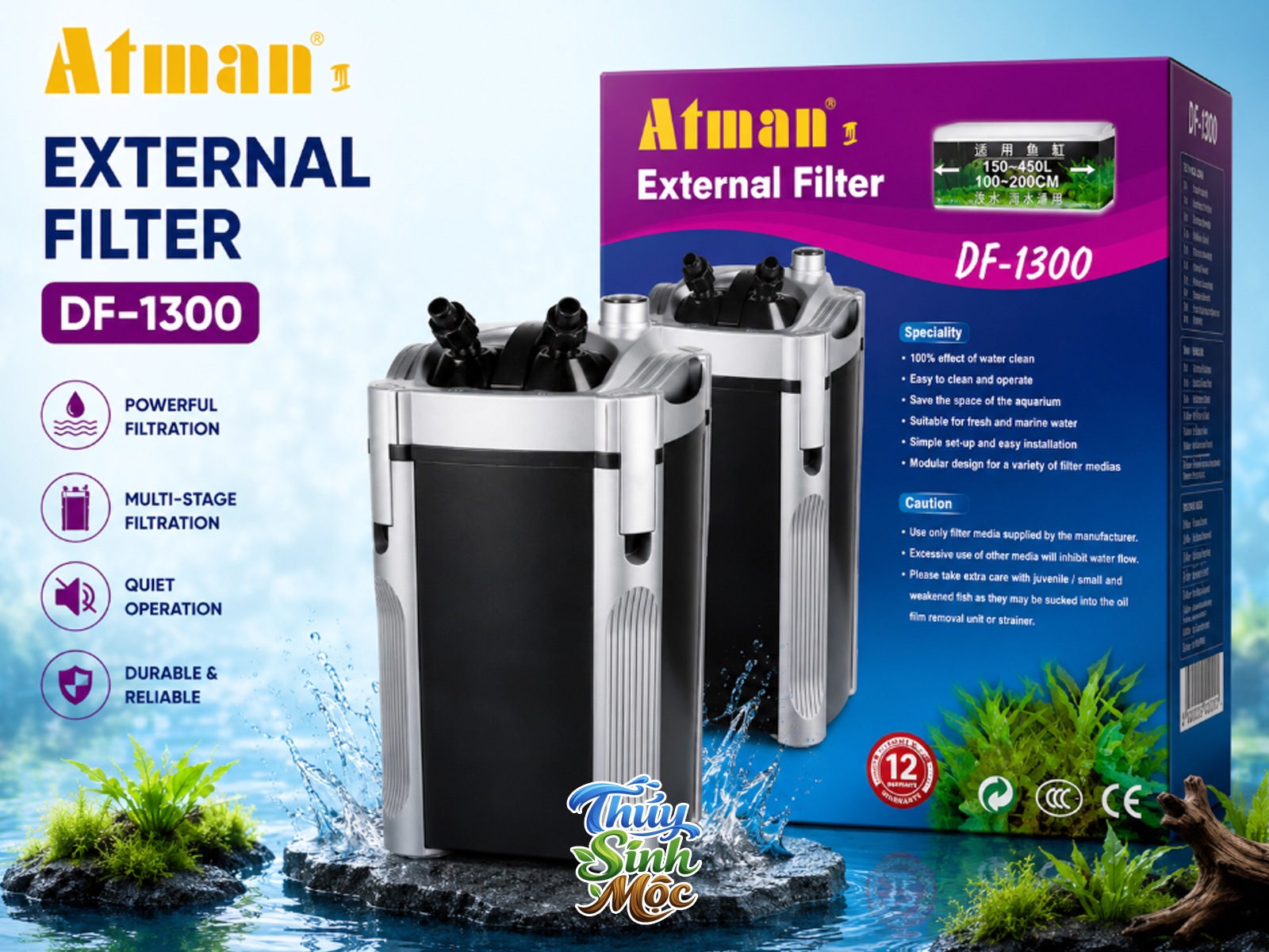 Lọc thùng Atman DF-1300