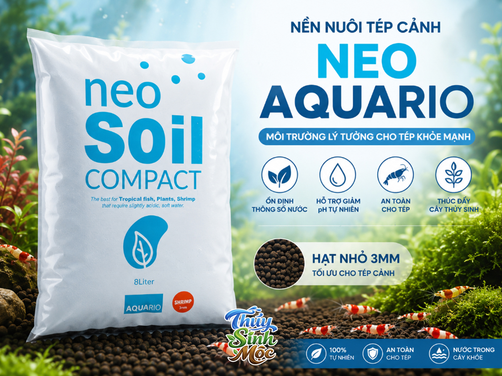 Nền nuôi tép Neo Soil Compact Shrimp